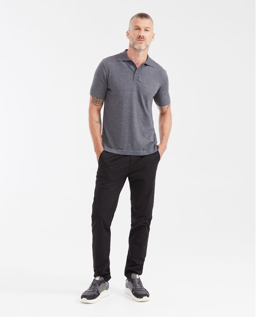 Camiseta Polo Tejida Straight Fit para Hombre