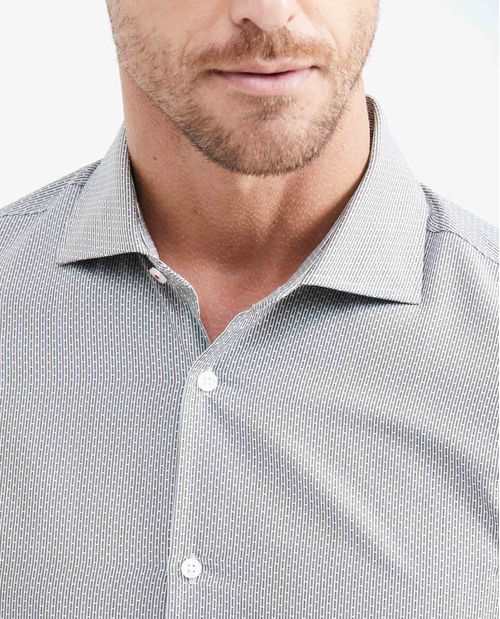 Camisa Premium Manga Larga con Estampado de Rayas para Hombre