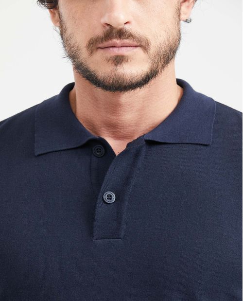 Camiseta Polo Tejida Straight Fit para Hombre