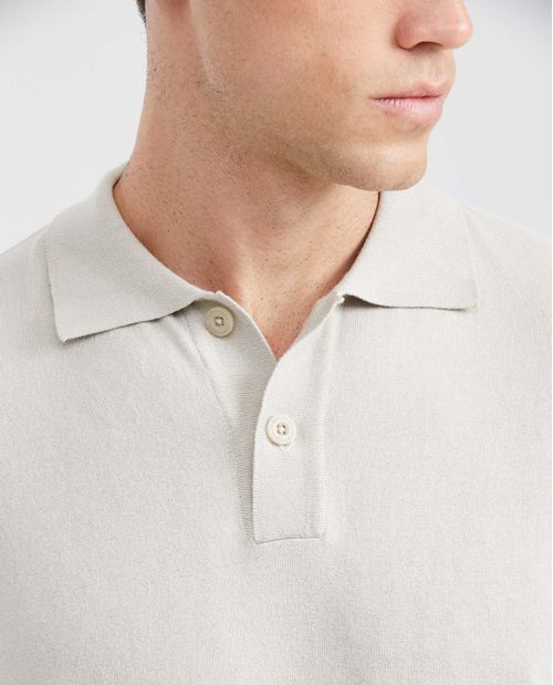 Camiseta Polo Tejida Straight Fit para Hombre