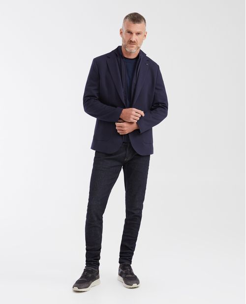 Blazer y Pieza Interna Removible Tipo Buzo con Capucha para Hombre