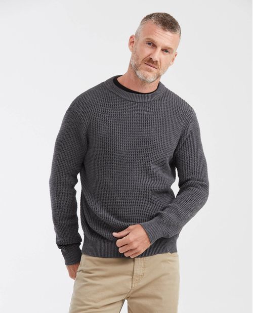 Suéter Tejido con Cuello Redondo para Hombre