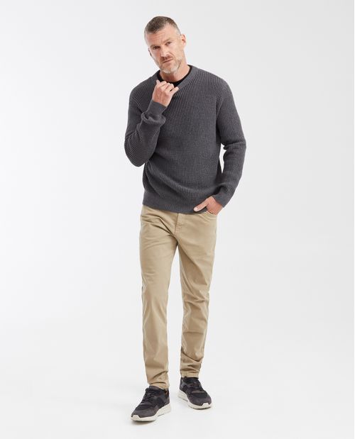 Suéter Tejido con Cuello Redondo para Hombre