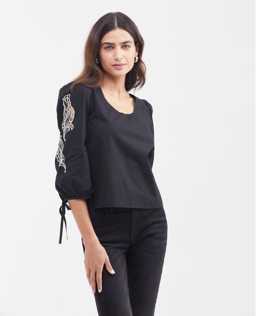 Camisa Femenina Manga 3/4