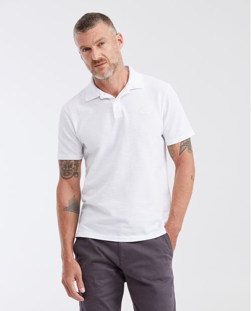 Camiseta Polo Slim Fit con Aplique Bordado para Hombre