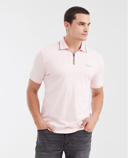 Camiseta Polo Slim Fit con Perilla de Cierre para Hombre