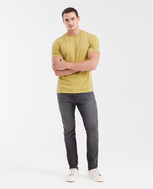 Camiseta Básica Slim fit Cuello Redondo en Algodón para Hombre