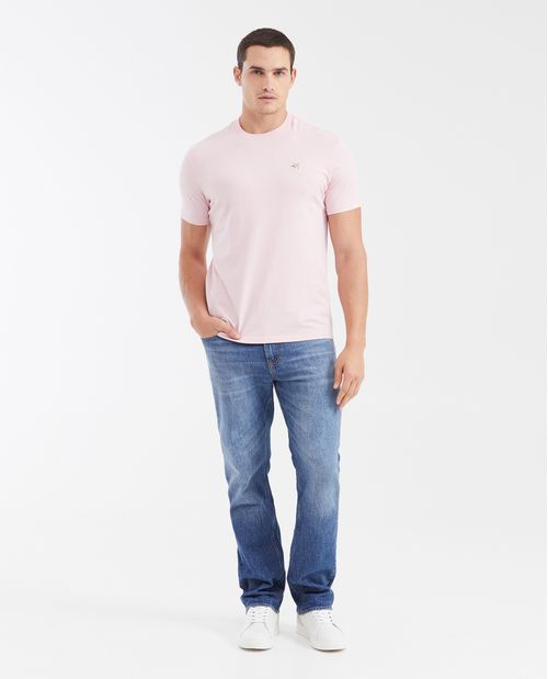Camiseta Básica Slim fit Cuello Redondo en Algodón para Hombre