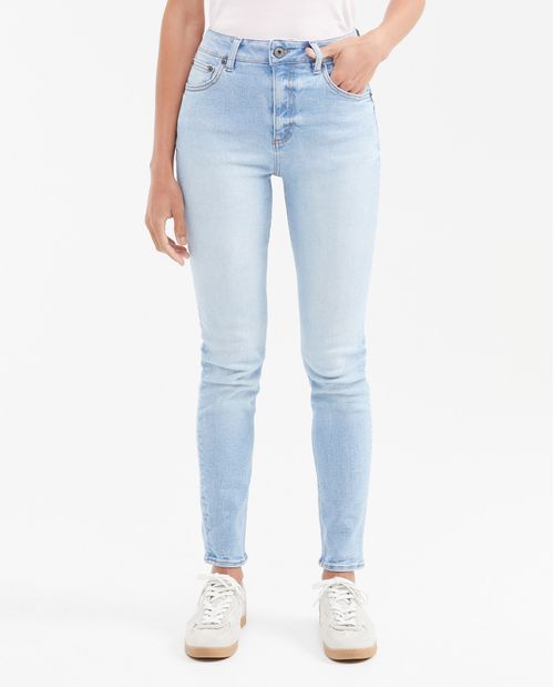 Jean Super High Rise Bota Micro Flare Azul Claro para Mujer
