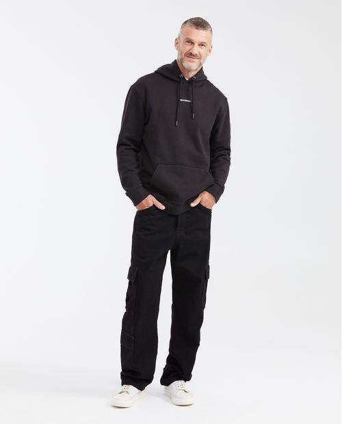 Buzo cerrado con Capucha y Mini Estampado para Hombre