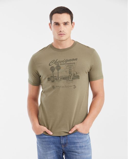Camiseta Slim Fit Estampada para Hombre