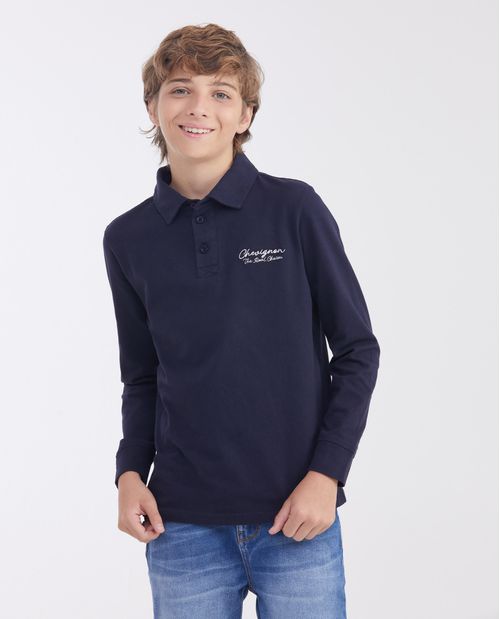 Camiseta Polo Manga Larga Classic Fit para Niño
