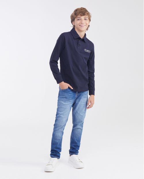 Camiseta Polo Manga Larga Classic Fit para Niño