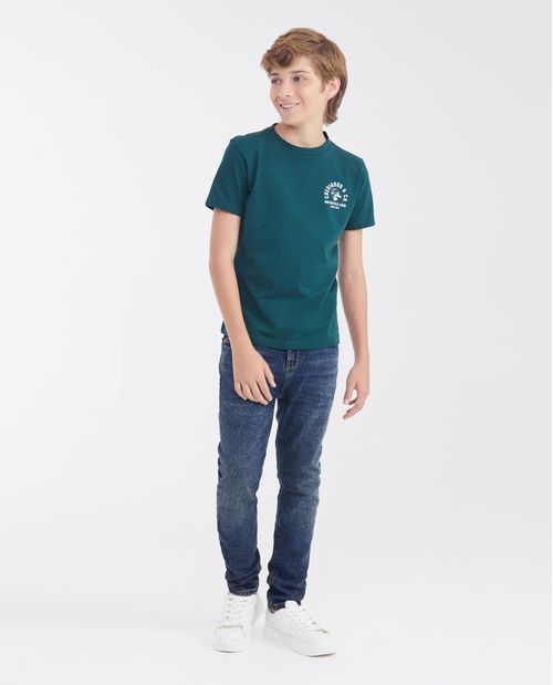 Camiseta Classic Fit 100% Algodón con Estampado para Niño