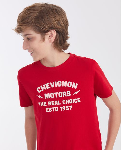 Camiseta Classic Fit 100% Algodón con Estampado para Niño