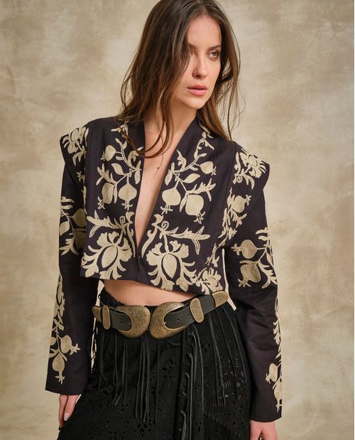 Chaqueta Corta Manga Larga para Mujer