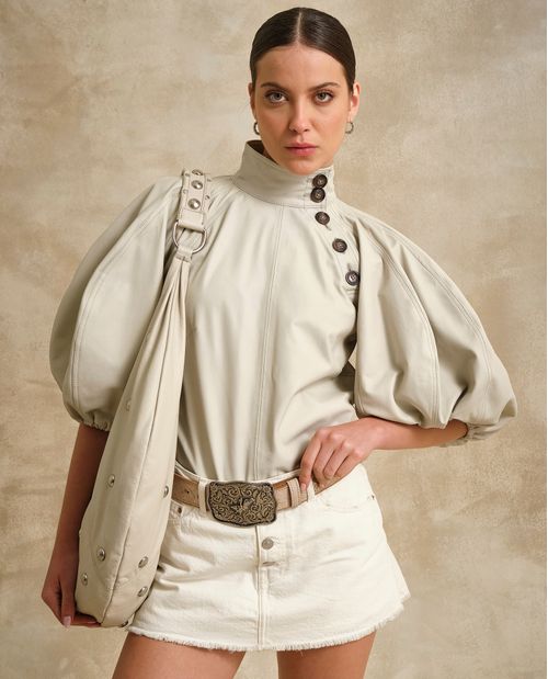 Camisa en Cuero para Mujer