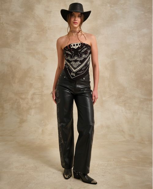 Pantalón Tiro Alto Bota Recta para Mujer