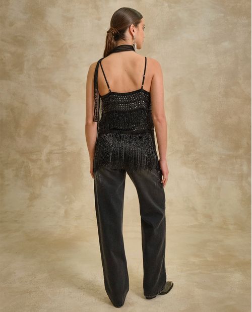 Jean Straight Fit Bota Recta para Mujer