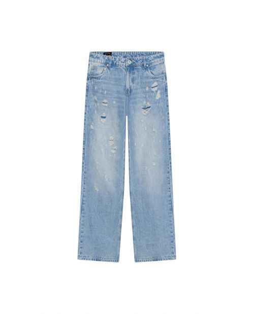 Jean Straight Fit Bota Recta para Mujer