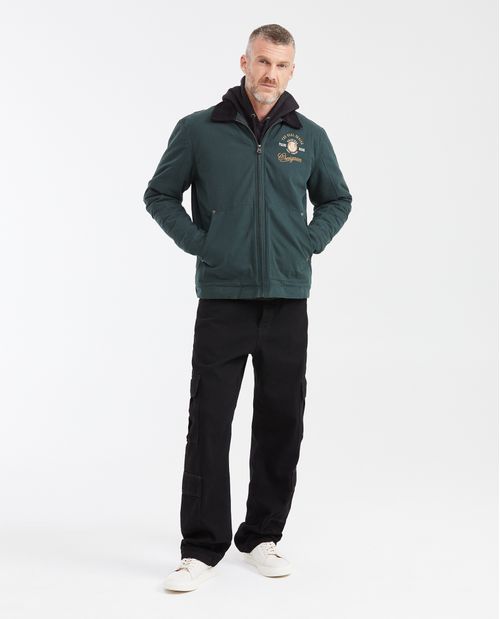 Chaqueta Bomber con Cuello Aviador para Hombre