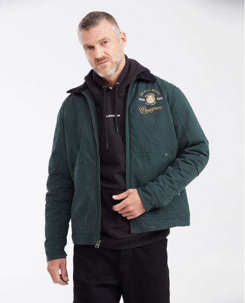 Chaqueta Bomber con Cuello Aviador para Hombre