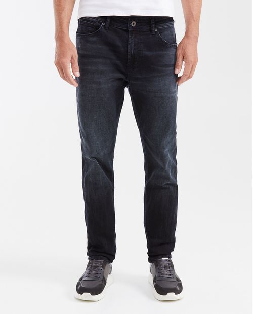Jean Straight Fit Tiro Medio Boot Cut Azul Oscuro para Hombre