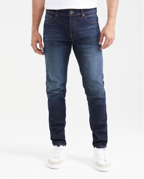 Jean Súper Slim Fit Tiro Bajo Bota Super Slim Azul Ultra Oscuro para Hombre