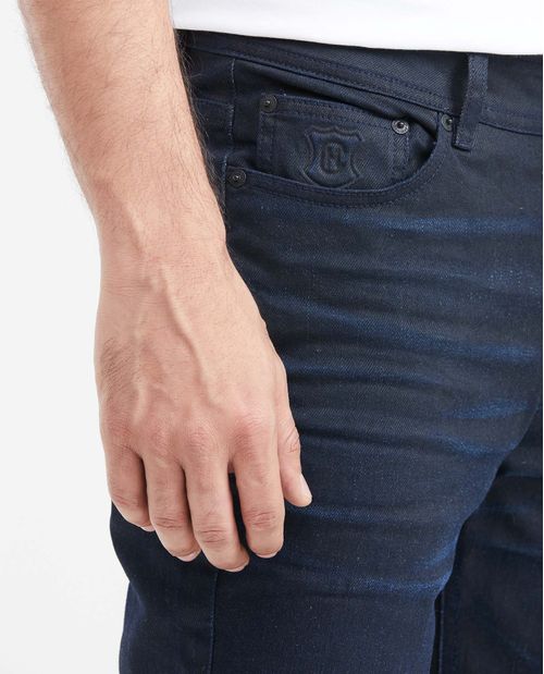 Jean Súper Slim Fit Tiro Bajo Bota Super Slim Azul Ultra Oscuro para Hombre