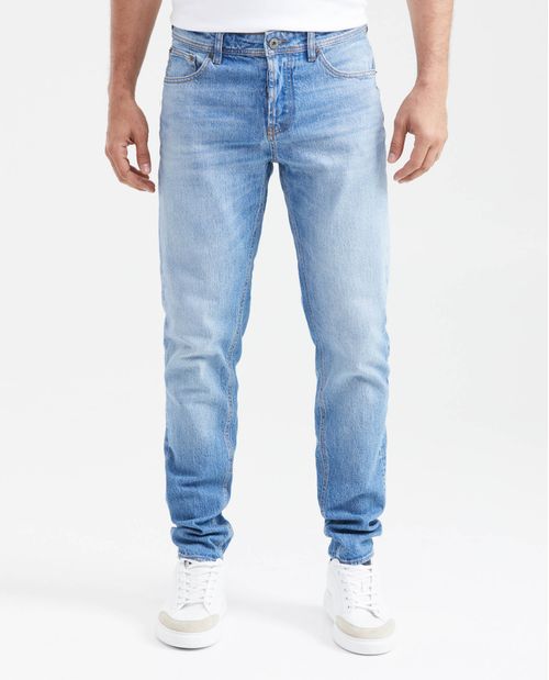 Jean Súper Slim Fit Tiro Bajo Bota Super Slim Azul Claro para Hombre