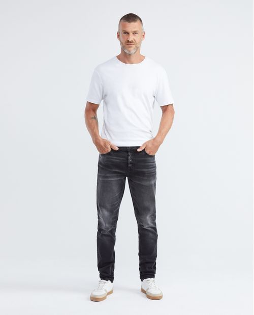 Jean de Hombre Super Slim Fit, Rider, Bota Super Slim - Gris Oscuro Vintage