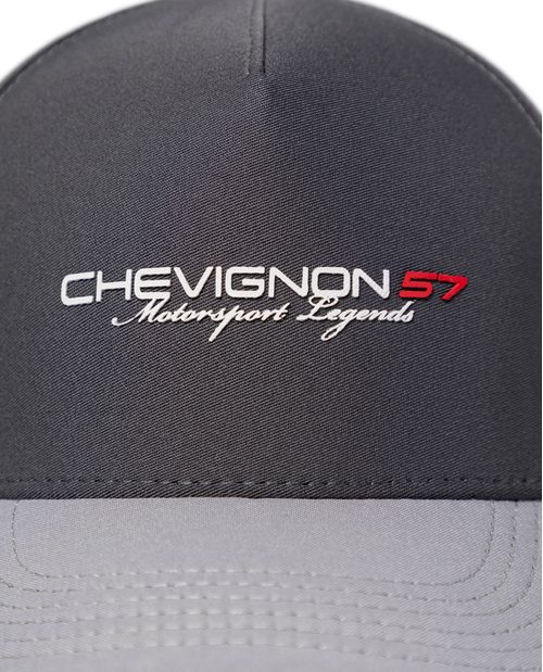 Gorra unisex 5 cascos deportiva en poliéster, estampado frontal, visera estructurada