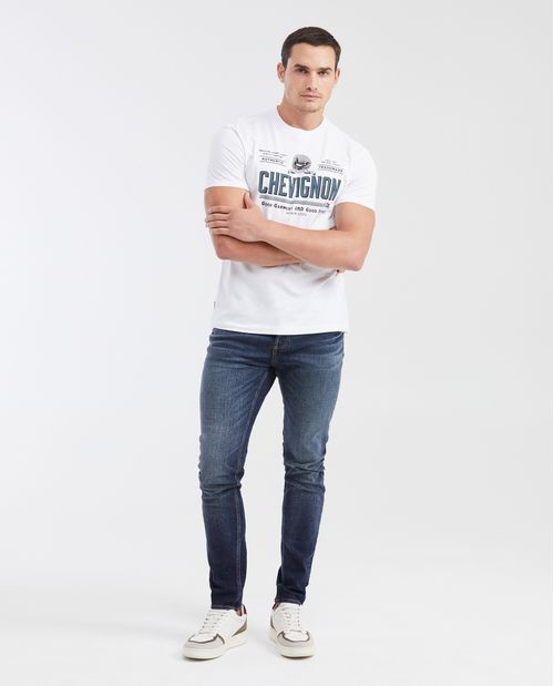 Jean Súper Slim Fit Tiro Bajo Bota Super Slim Azul Ultra Oscuro para Hombre