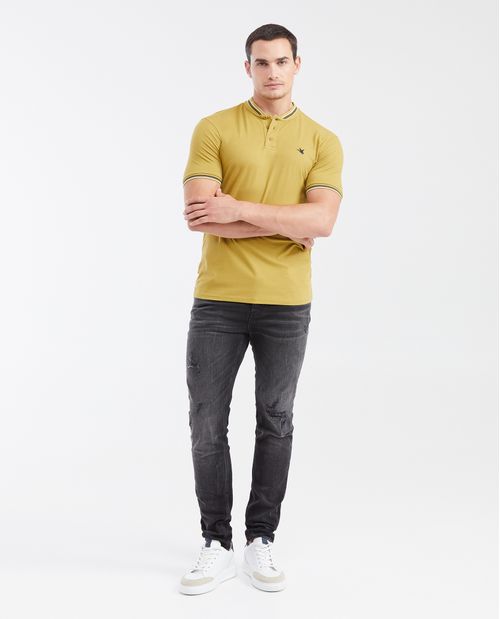 Camiseta Polo Slim Fit Cuello Nerú para Hombre