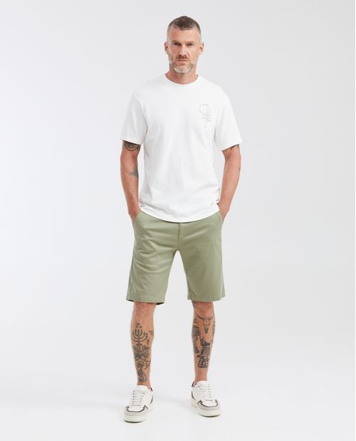 Camiseta Classic Fit Cuello Redondo con Estampado para Hombre