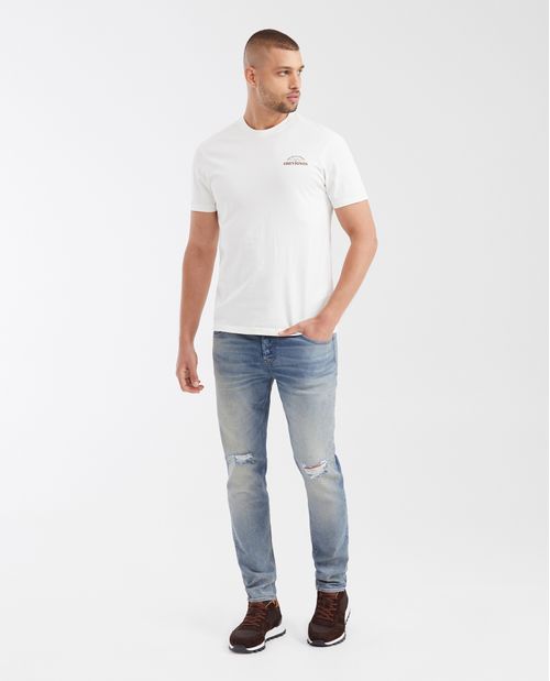 Camiseta Slim Fit Cuello Redondo con Estampados para Hombre