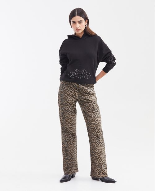 Sweater Femenino: Cerrado Algodón-Elastano