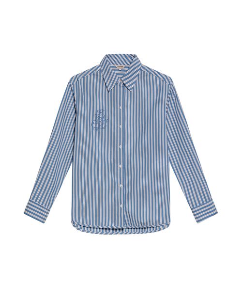Camisa Silueta Recta de Rayas para Mujer