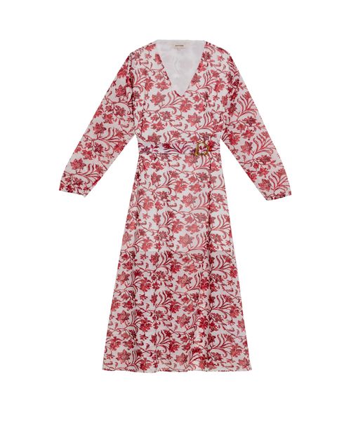 Vestido Largo Semi Ajustado Manga Larga para Mujer