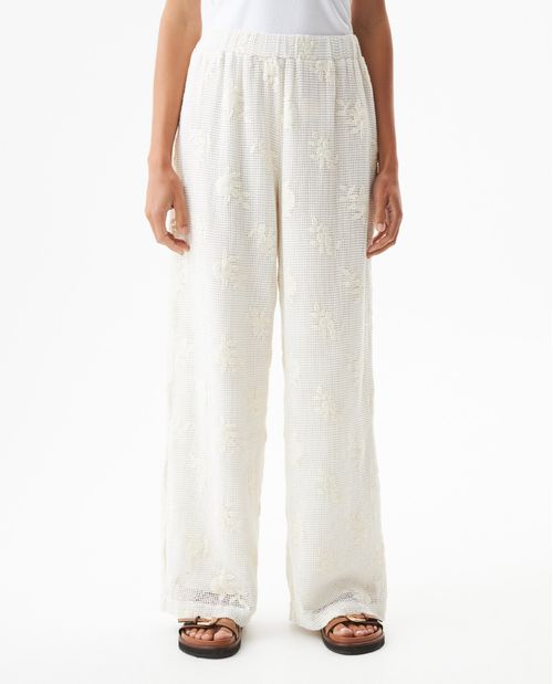 Pantalón Crochet Silueta Recta para Mujer