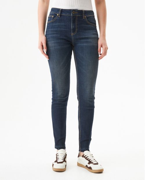 Jean Cosmo Tiro Alto para Mujer en Mezcla de Tencel y Coolmax, Capitán