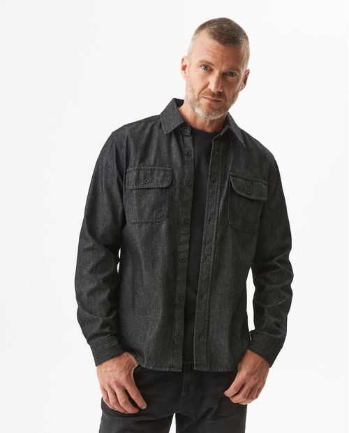 Camisa Manga Larga en Denim para Hombre