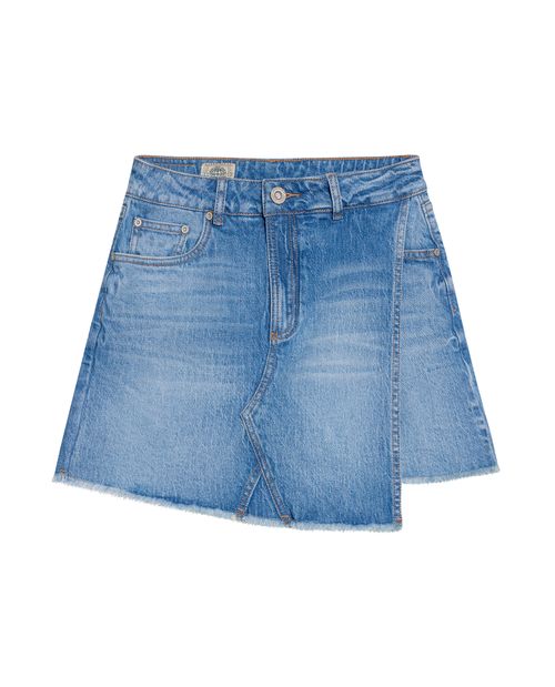Falda Tipo Cargo en Denim para Mujer