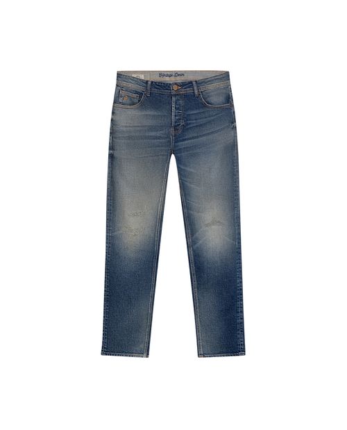 Jean Rider Heritage Skinny Fit Tiro Bajo para Hombre en Algodón y Poliéster, Enjoyado