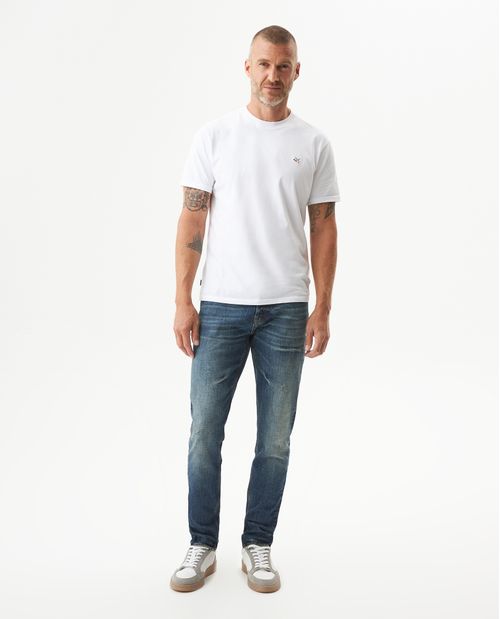 Jean Rider Skinny Fit Tiro Bajo para Hombre en Algodón, Bitácora