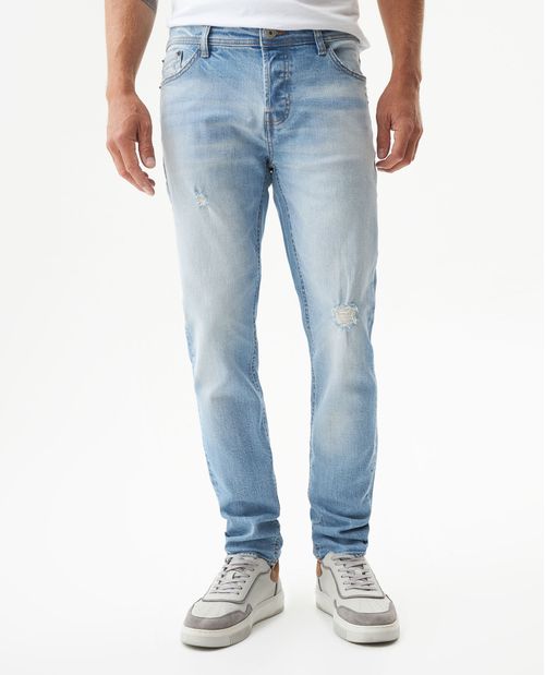 Jean Rider Skinny Fit Tiro Bajo para Hombre en Algodón, Elegante