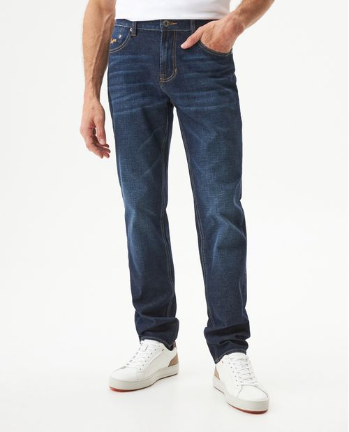 Jean Morrison Slim Fit Tiro Medio para Hombre en Mezcla de Algodón, Marea