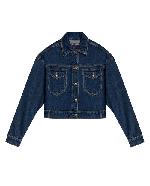 Chaqueta Tipo Trucker en Denim para Mujer