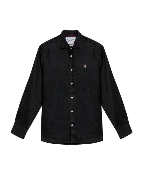 Camisa de Lino de Manga Larga para Hombre