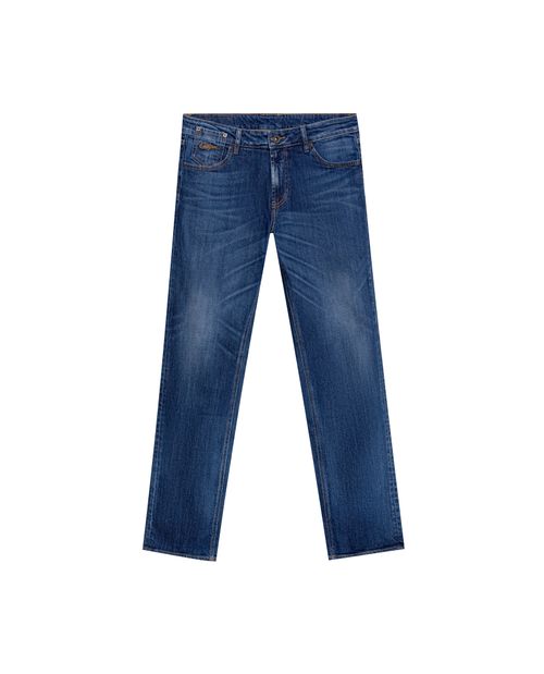 Jean Morrison para Hombre Slim Fit Tiro Medio en Algodón, Marinero